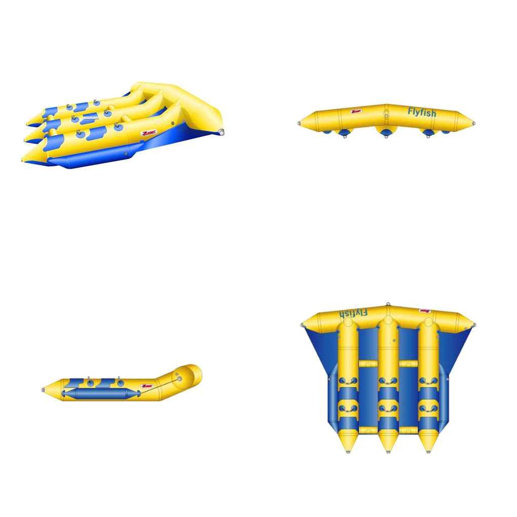 이 사건 등록상표의 입체적 형상 — 견인튜브의 사시도, 정면도, 좌측면도, 평면도