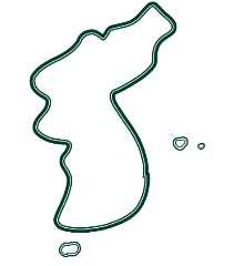 이 사건 출원상표 — 녹색 이중선 한반도 지도 도형