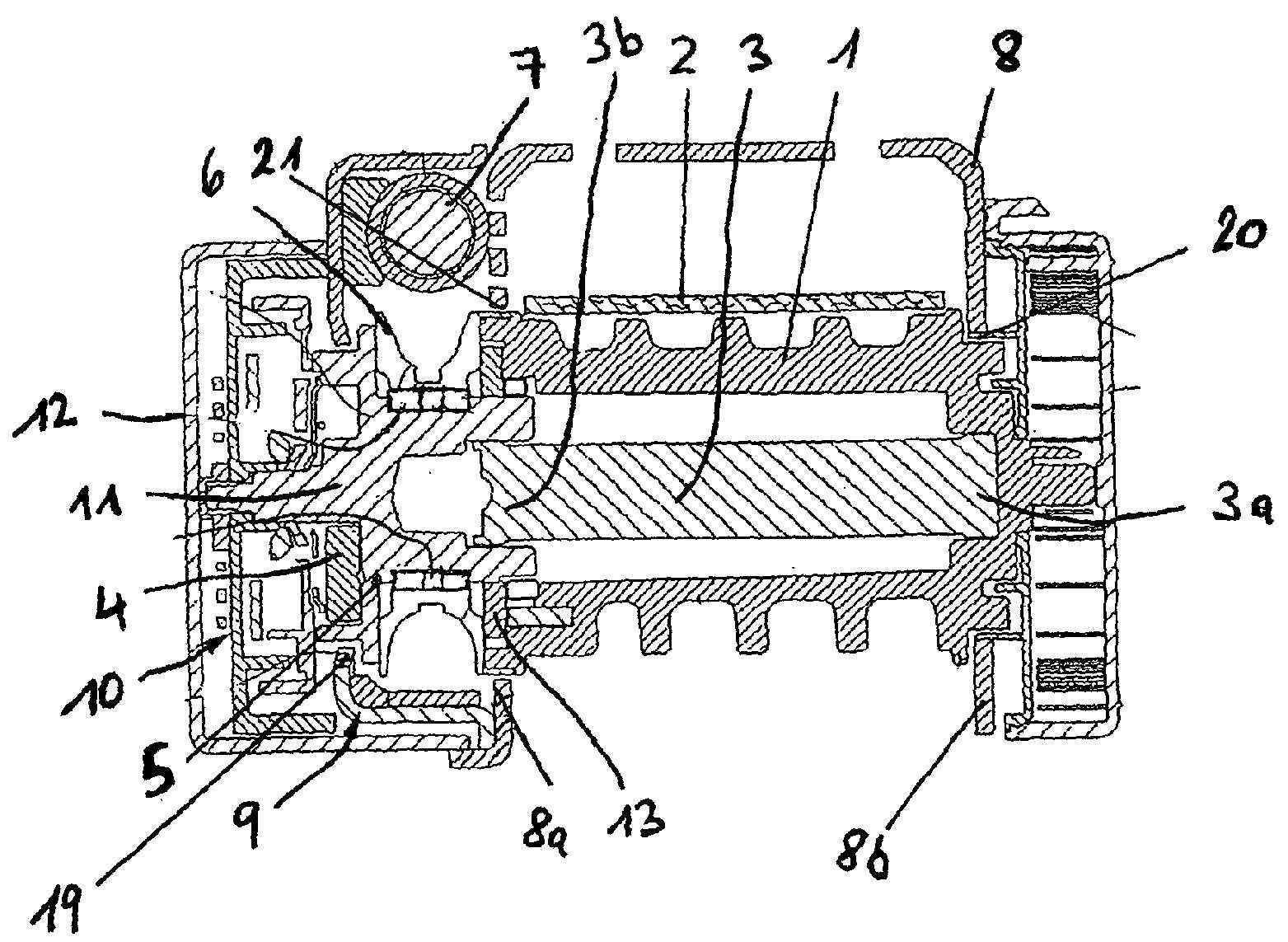 이 사건 특허발명 도 1 — 벨트 위축기 단면도