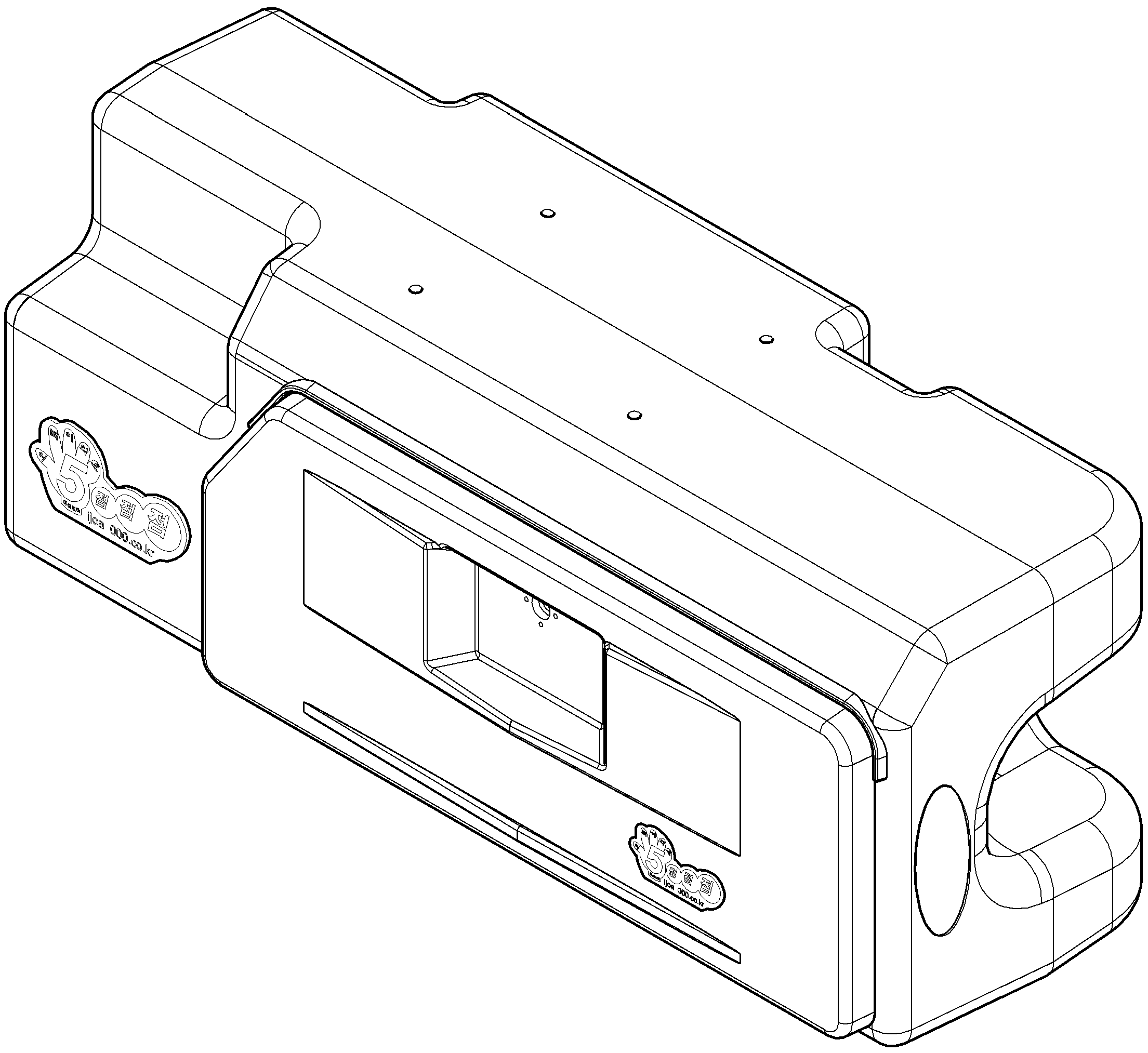 이 사건 등록디자인 — 화물차량용 공구함 사시도