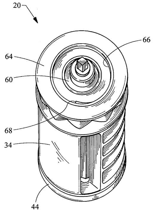 비교대상발명 1 — 스풀 조립체 사시도