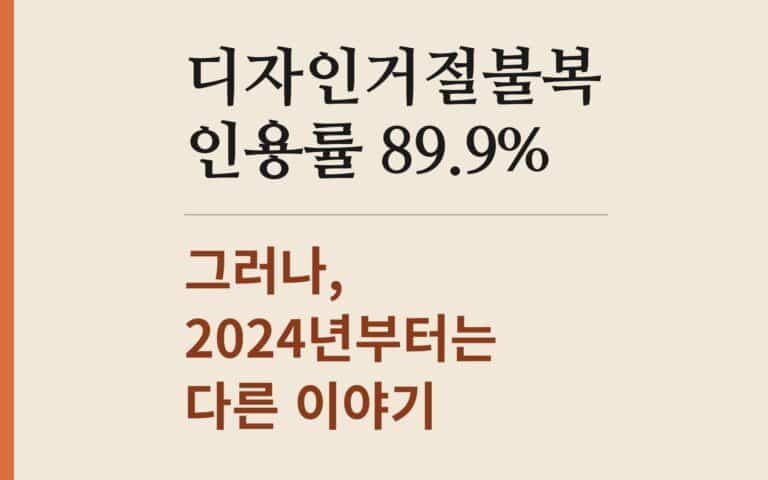 디자인 거절결정불복 누적 인용률 — 최근 흐름은 어떻게 달라졌나