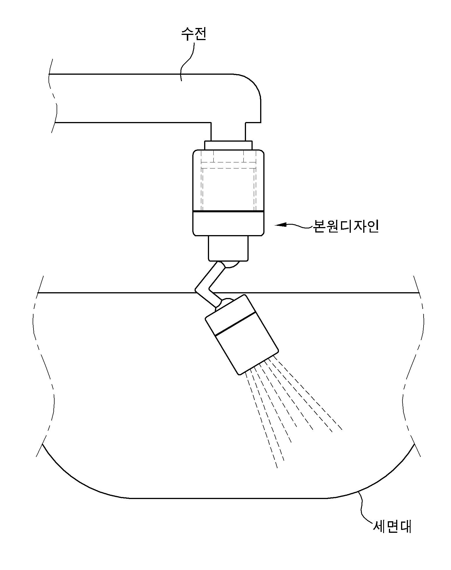 2021당249 본원디자인 사용상태도 (수전·세면대·본원디자인 라벨)