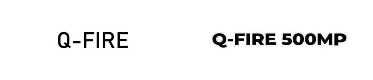 2023당403 상표 권리범위확인심판의 등록상표 Q-FIRE와 확인대상표장 Q-FIRE 500MP